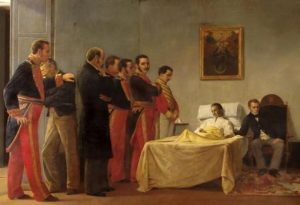 Death of Simón Bolívar, by Antonio Herrera Toro.