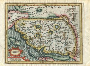 Map of China by Matthias Quad, Cologne, 1600.