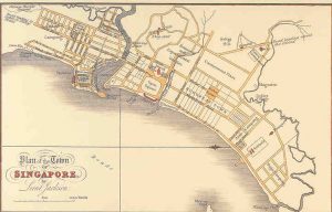 Plan of the foundation of the British Freeport of Singapore