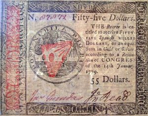 55 US (Spanish) Dollars. 1779