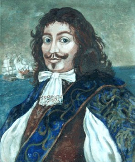 Sir Henry Morgan (Llanrumney, Wales, Kingdom of England, c. 1635 - Lawrencefield, Jamaica, 25 August 1688). Knighted by the English crown for his criminal activities on behalf of the British Empire.
