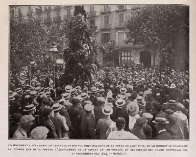 Celebration of the Diada in Barcelona on 11 September 1914.