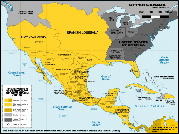 Spanish colonisation of the USA in 1810