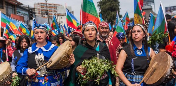 Mapuche demonstration