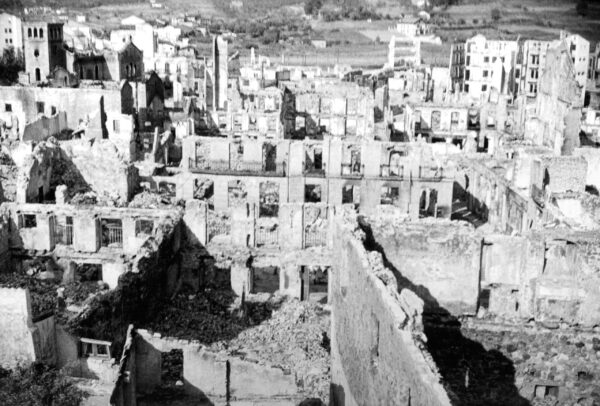 Guernica after the bombing, 1937
