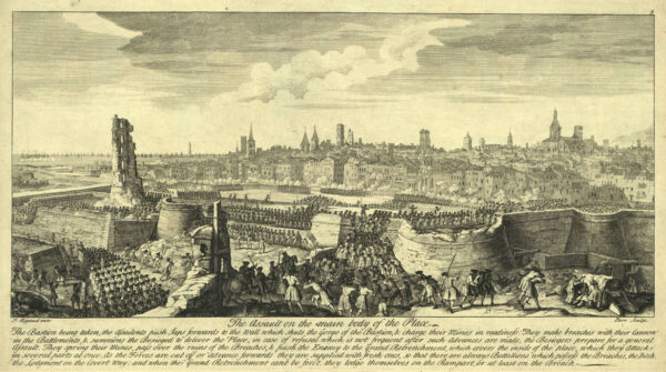 Final assault of the Bourbon troops on Barcelona on September 11, 1714.